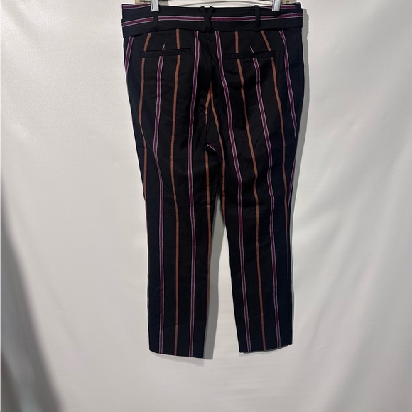 Anthropologie Black and Purple Cropped Ankle Pants - Picture 3 of 9